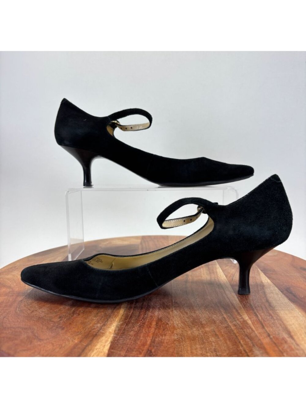 Lauren Ralph Women's Size 7.5 Lanette Black Suede Mary Jane Pump - Picture 2 of 12